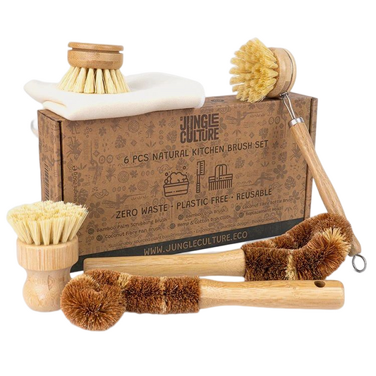 Naturlige opvaskebørster til opvask | Plantebaseret sæt af køkken opvaskebørster