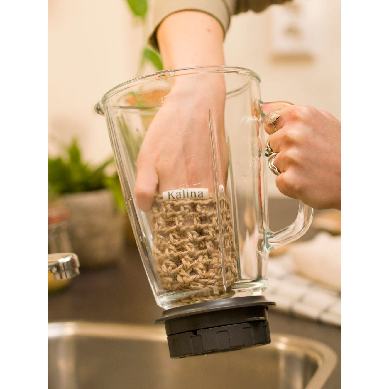 Mini Jute rengøringshandske