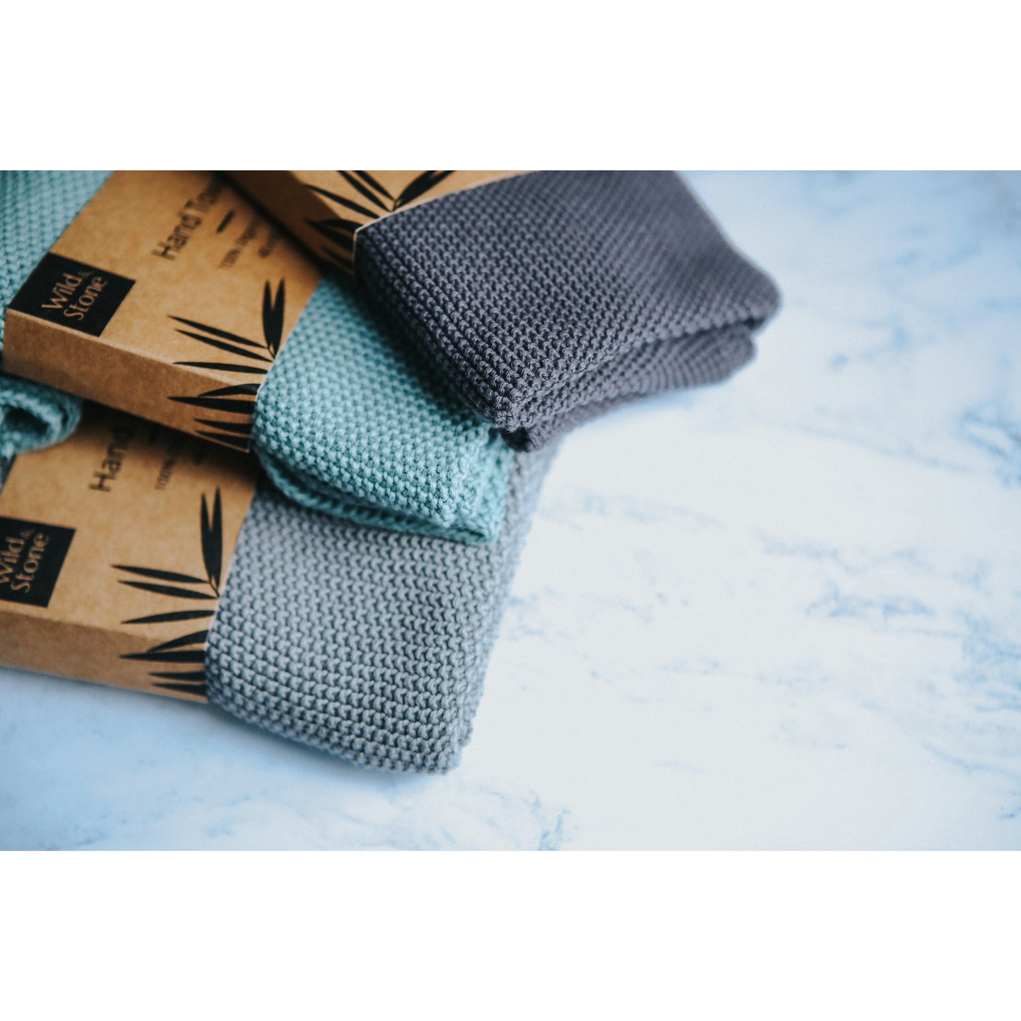 Håndklæde i Økologisk bomuld - Navy blå