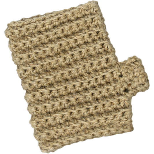 Eksfolierende Jute massagehandske