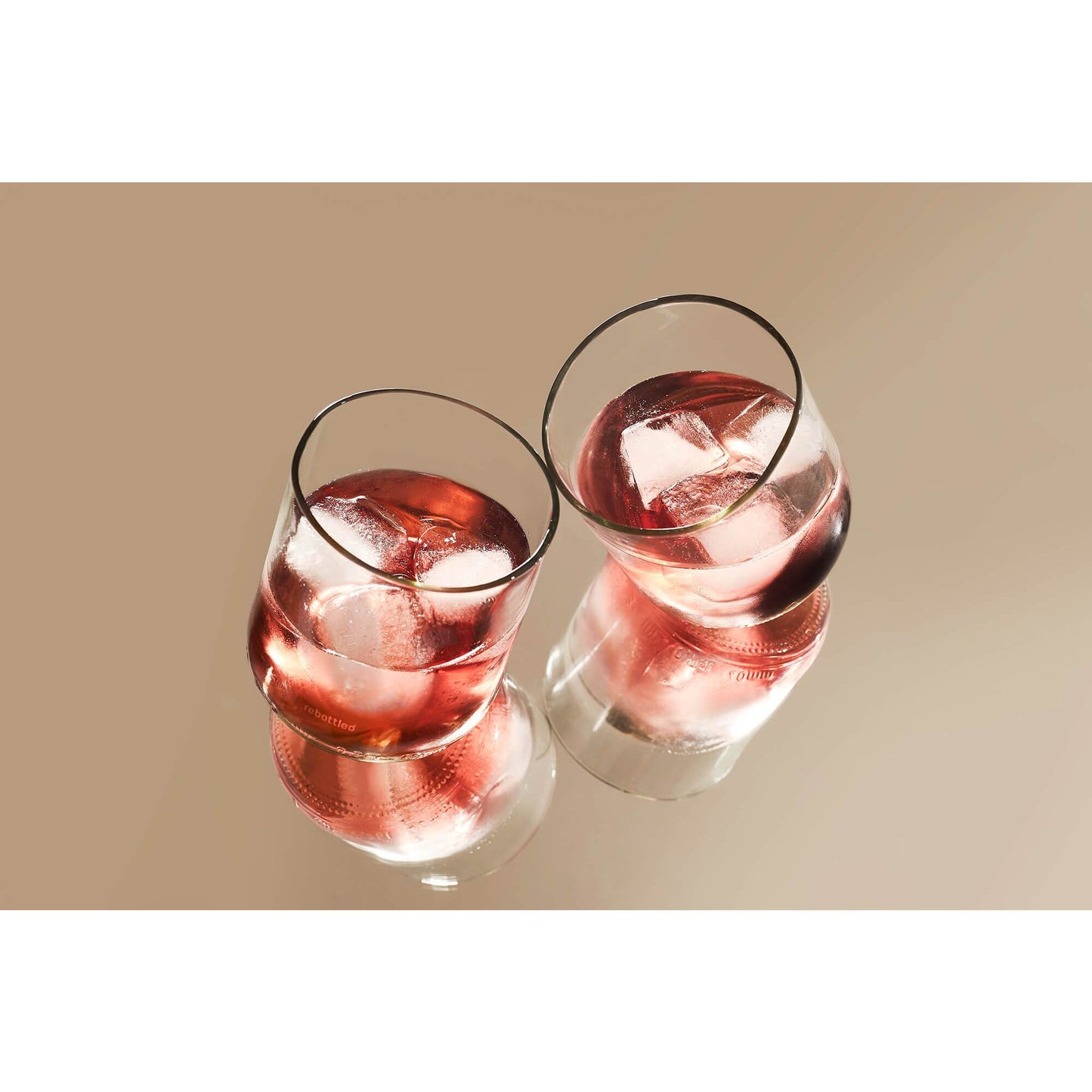 Glas lavet af vinflaske - 2 stk. grønne