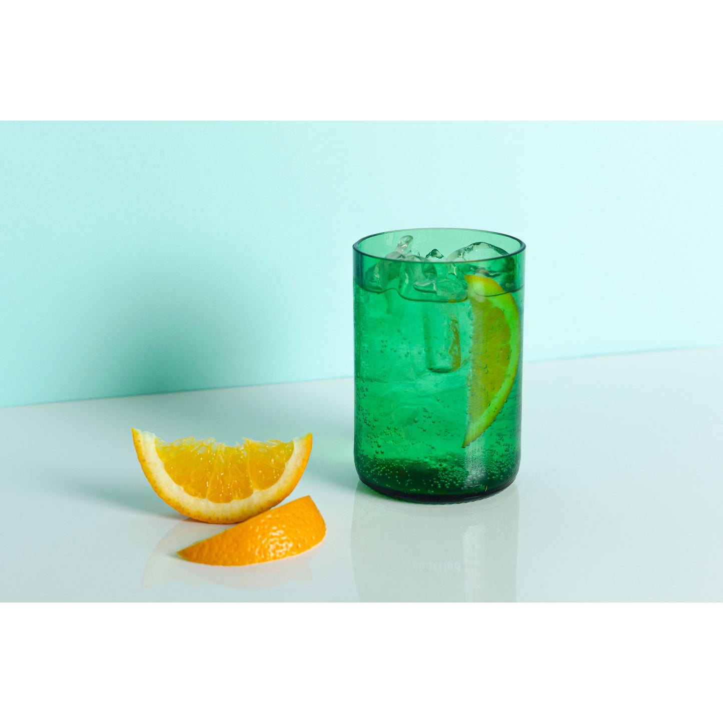 Glas lavet af vinflaske - 4 stk. grønne
