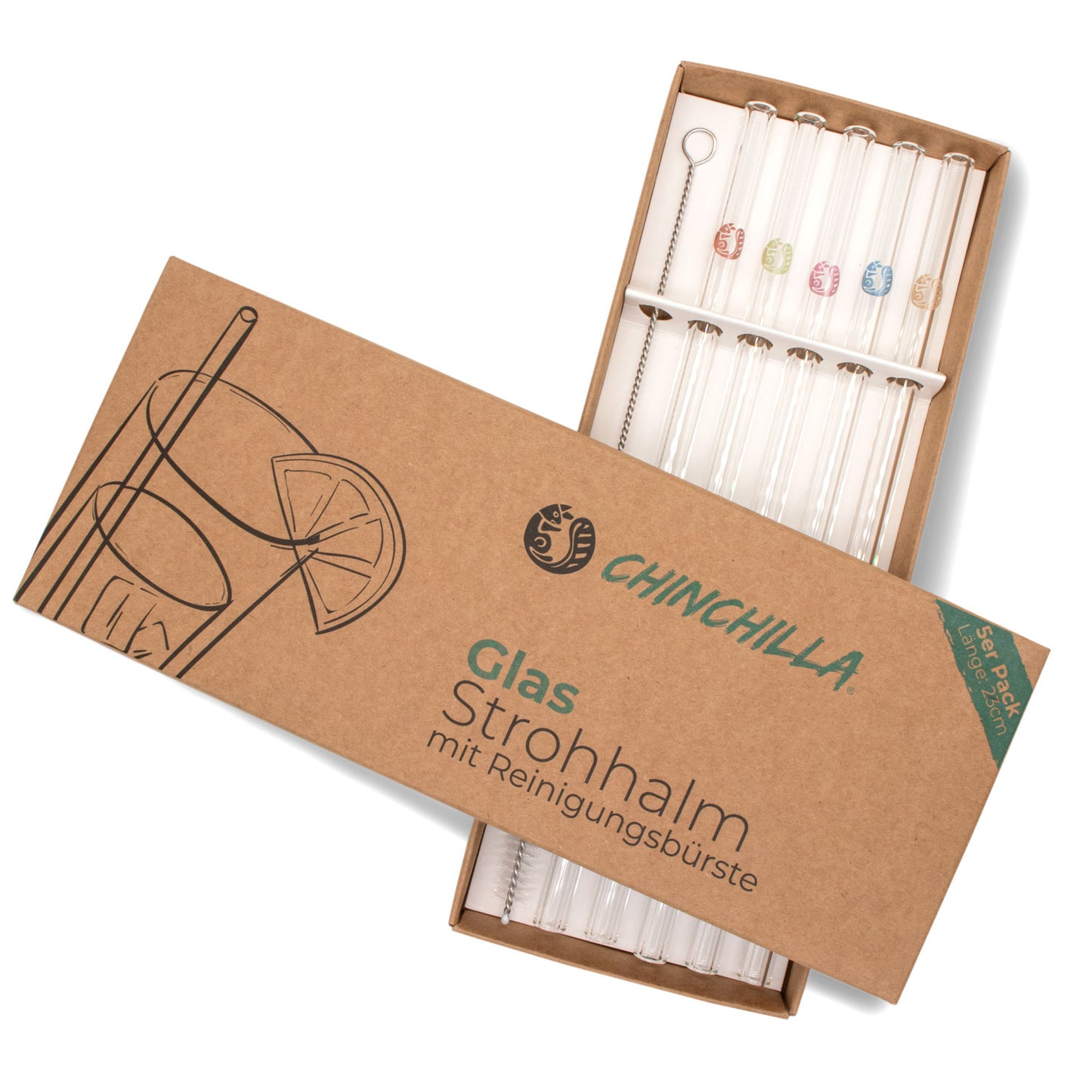 Sugerør af glas | Genanvendelige og plastikfri sugerør