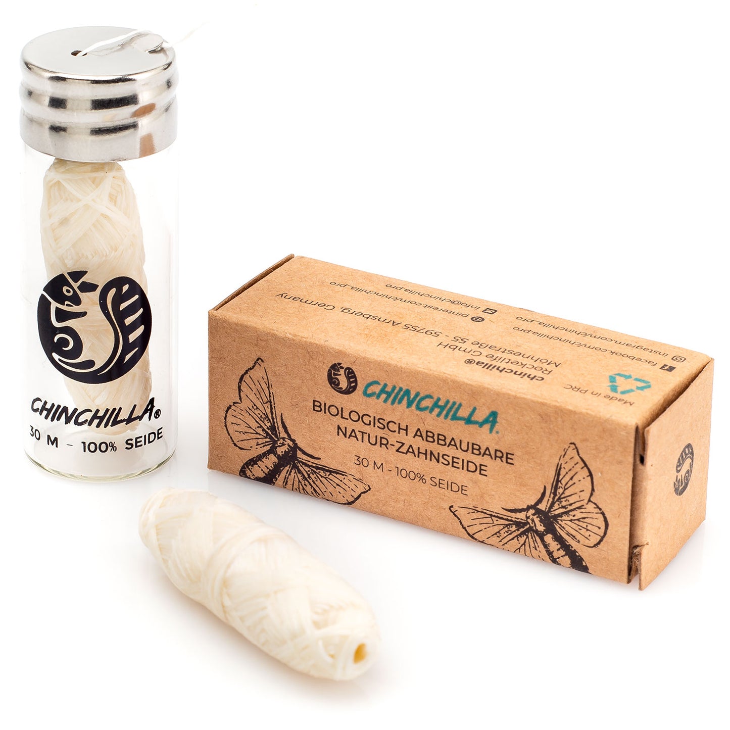 Naturlig tandtråd tandtråd til genopfyldning | Plastfri og komposterbar tandpleje