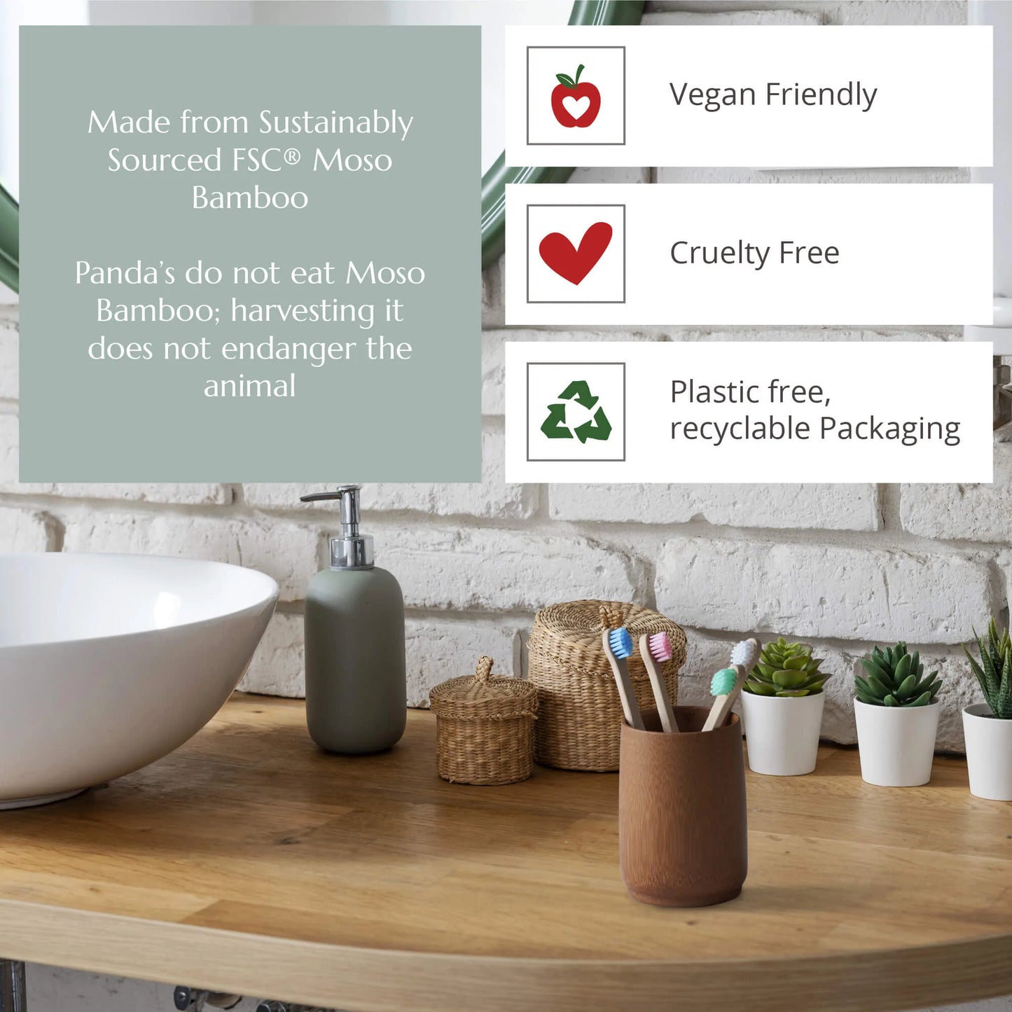 Baby bambus tandbørste - 4 stk. med ekstra bløde børster