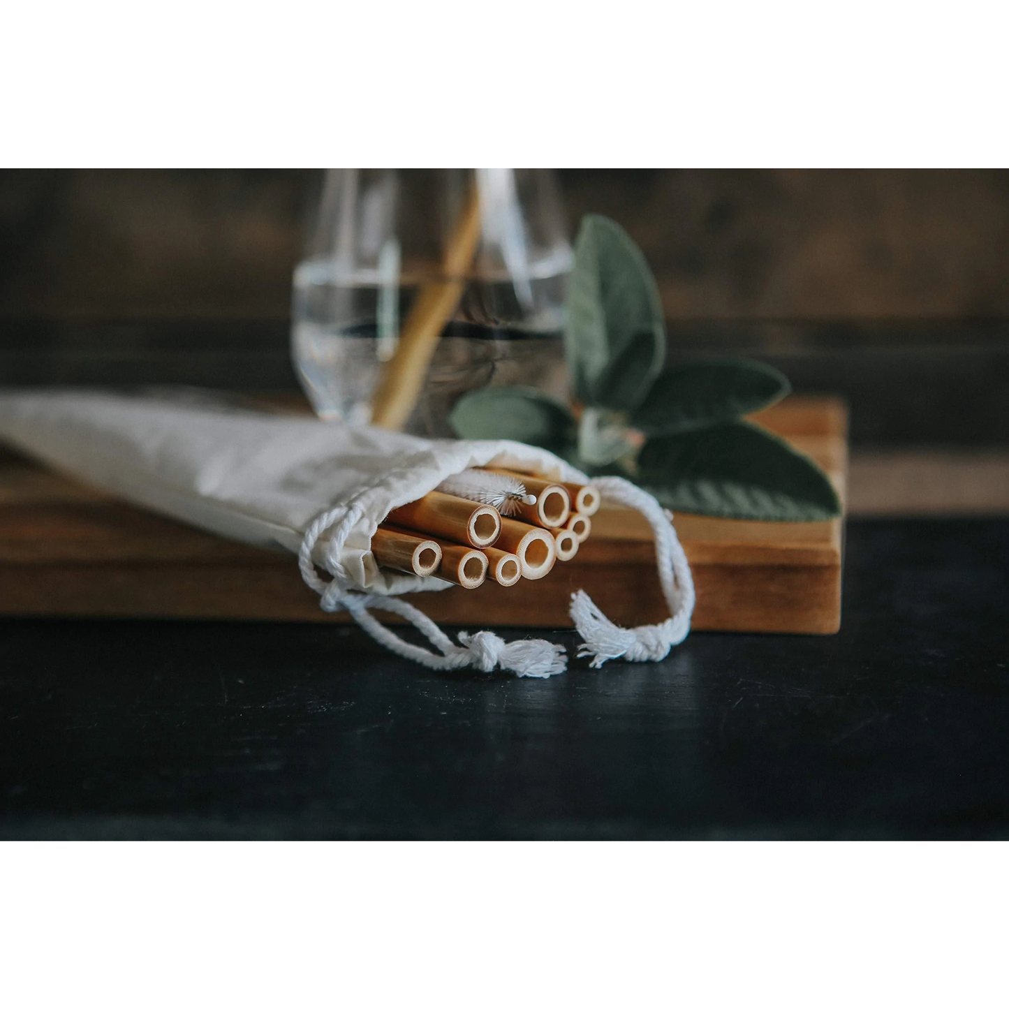 Genanvendelige sugerør i bambus - 10 stk.