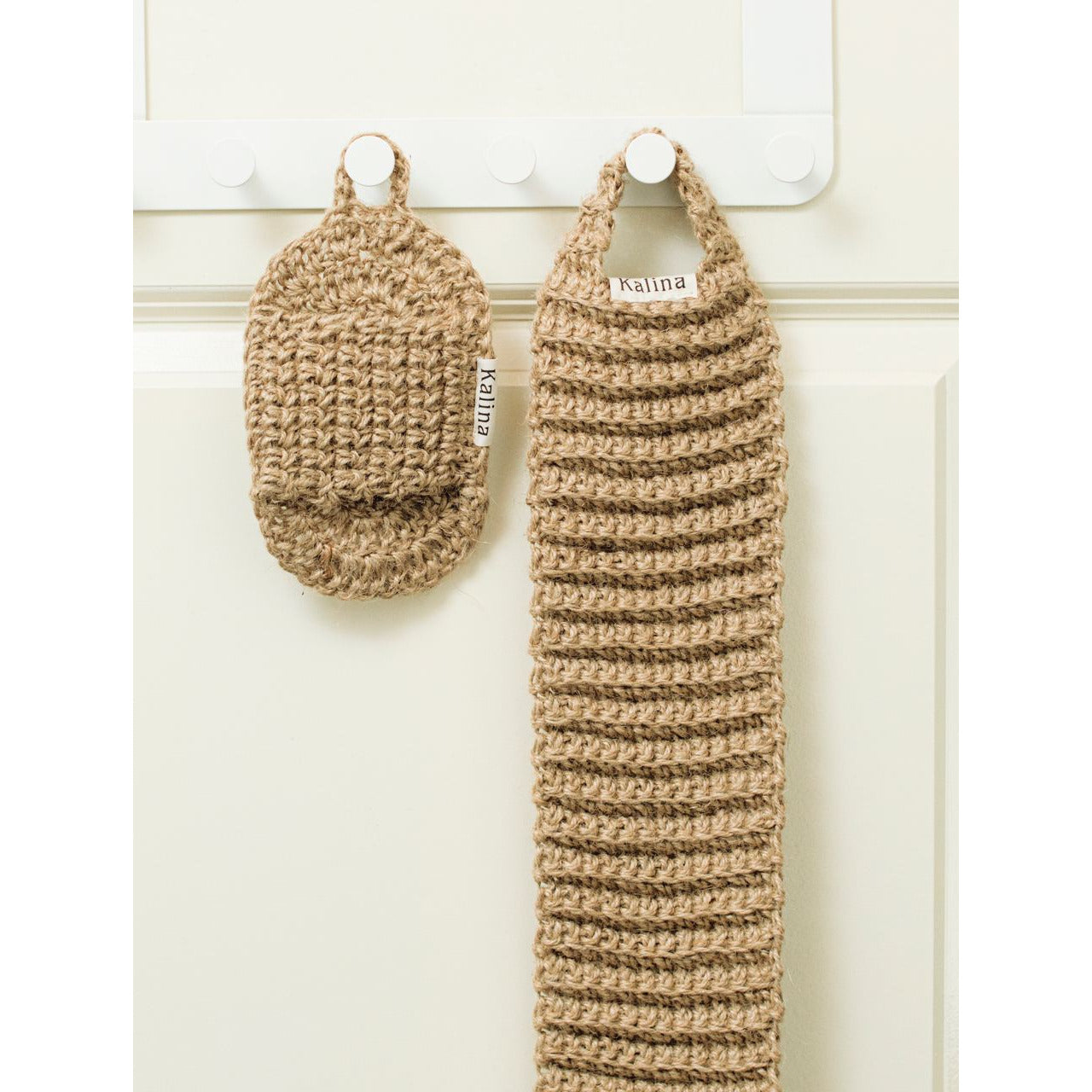 Eksfolierende Jute rygskrubber