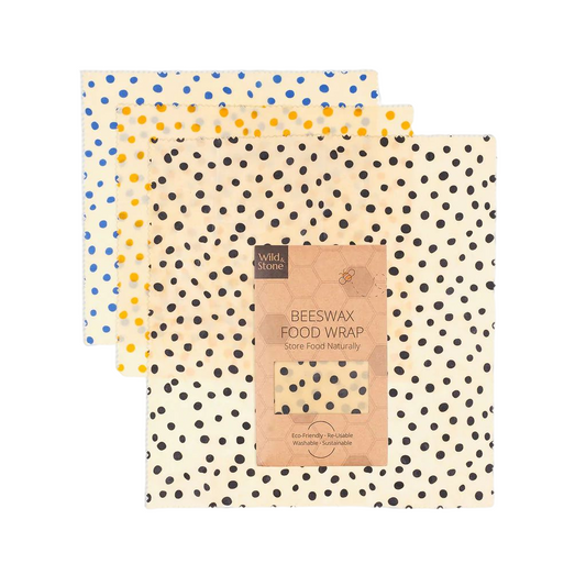 Bivoks madwraps - Prikket - 3 stk. (2x mellem, 1x stor)