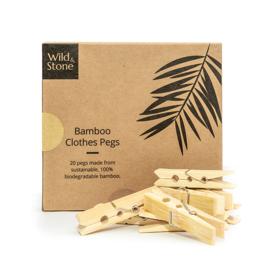 Bamboo clothespins - 20 pcs.